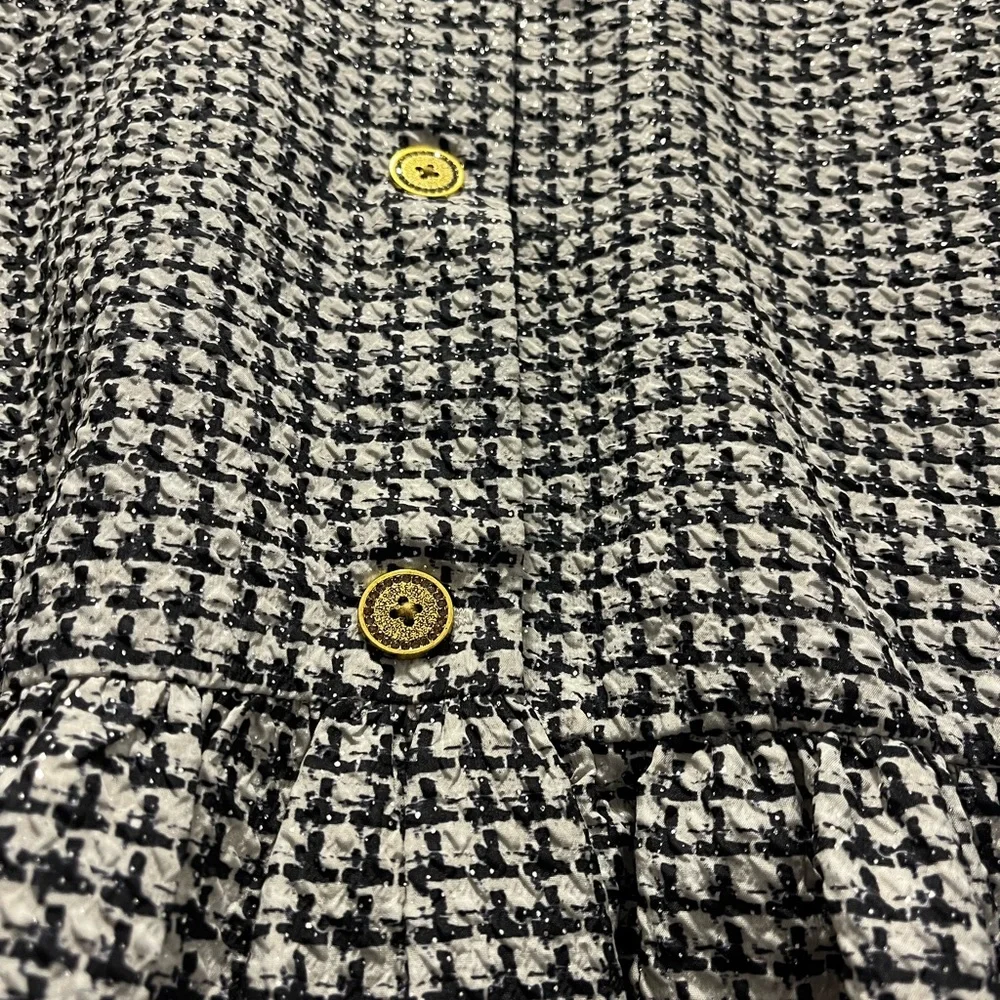 Purple Rose Girls Peter Pan Collar Houndstooth Coat‎ Button Up Size 16 Holiday